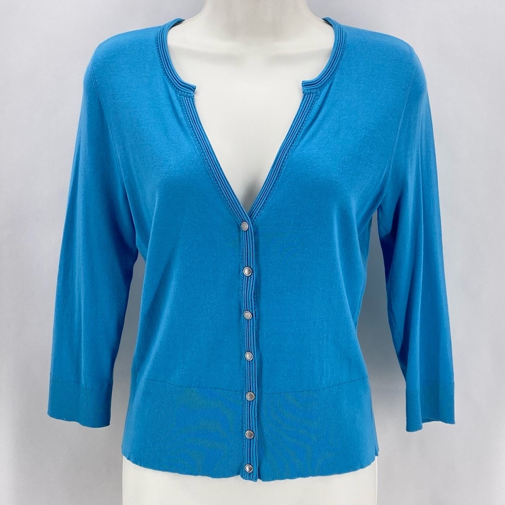 NWT White House Black Market blue cardigan - Picture 2 of 11